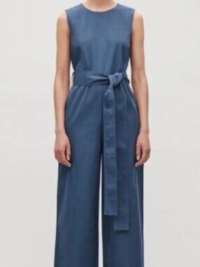 NWT COS slate Blue Jumpsuit Size 12